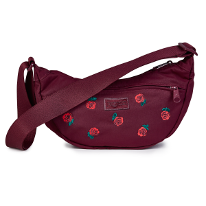 Unphased Crossbody Small FX - Just A Rose Embroidery Cherry Lacquer